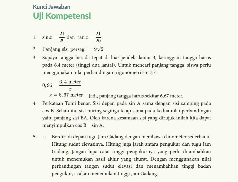 Kunci jawaban Matematika Kelas 10 SMA halaman 121 Kurikulum Merdeka.