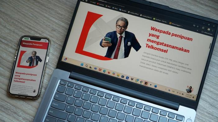 TINGKATKAN KEWASPADAAN PELANGGAN - Telkomsel mengimbau seluruh pelanggan untuk meningkatkan kewaspadaan terhadap modus penipuan yang mengatasnamakan perusahaan dengan tidak membagikan informasi pribadi seperti kode OTP (One Time Password), PIN, maupun Magic Link kepada pihak mana pun.
