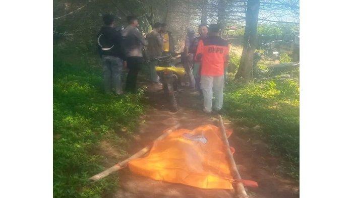 Geger penemuan mayat di di kawasan Pantai Gosong Korong Simpang Nagari Katapiang, Kecamatan Batang Anai, Kabupaten Padang Pariaman Sumatera Barat (Sumbar), Minggu (4/2/2023).