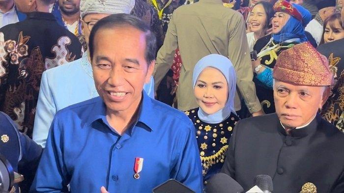Jokowi usai menghadiri Kongres PAN ke-VI di Hotel Indonesia Kempinski, Jakarta, Jumat (23/8/2024).