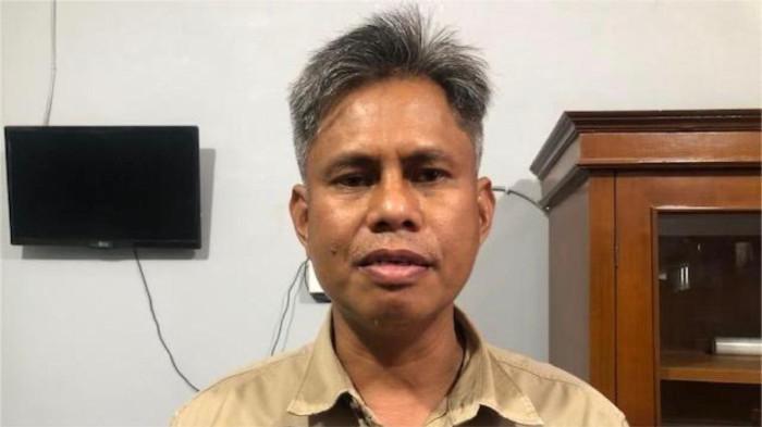 KARHUTLA DI SUMBAR- Juru Bicara BPBD Sumbar, Ilham Wahab, saat diwawancara di ruang kerjanya, Kamis (24/7/2025). Ia menjelaskan 14 Kecamatan di Kabupaten Solok terdampak kebakaran hutan dan lahan (Karhutla).