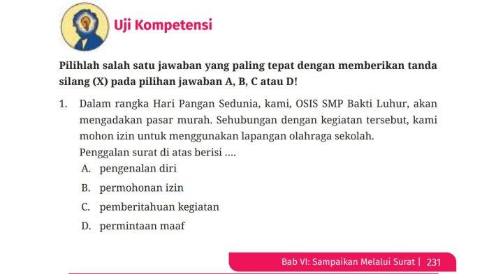 Kunci jawaban bahasa Indonesia kelas 7 edisi revisi halaman 143-144 kurikulum merdeka, tabel 4.9
