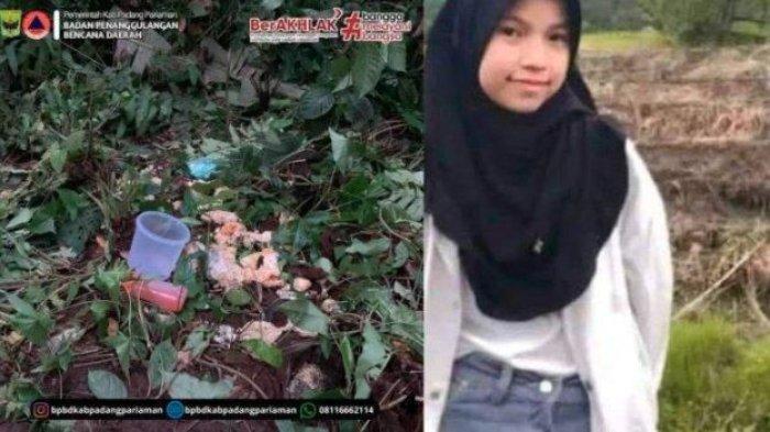 Nia Kurnia Sari, seorang gadis berusia 18 tahun dan penjual gorengan di Padang Pariaman Sumbar, ditemukan tewas terkubur setelah dilaporkan hilang beberapa hari sebelumnya