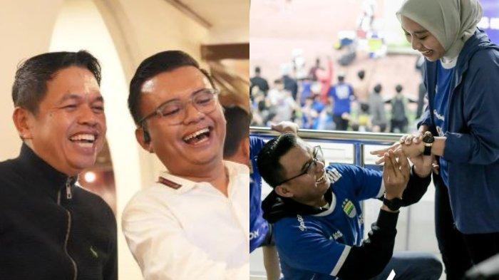 PROFIL MAULA AKBAR - Kolase potret Maula Akbar bersama ayahnya, Dedi Mulyadi (kiri) dan momen saat melamar Wabup Garut Putri Karlina yang adalah anak dari Kapolda Metro Jaya Irjen Pol Karyoto, diunggah Rabu (14/5/2025).