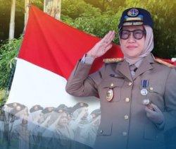 Kepala Kanwil BPN Provinsi Sumatera Barat Ibu Sri Puspita Dewi, S.H., M.Kn bertindak sebagai inspektur upacara peringatan HANTARU 2024