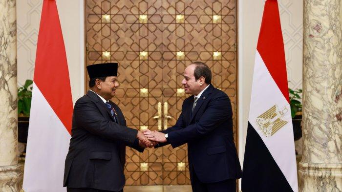 Presiden RI Prabowo Subianto dan Presiden Republik Arab Mesir, Abdel Fattah El-Sisi melakukan pertemuan bilateral di Istana Kepresidenan Al Ittihadiya, Kairo, Mesir, Rabu (18/12/2024) waktu setempat.