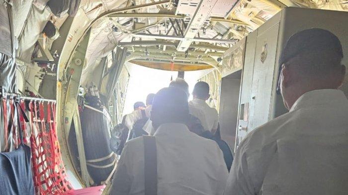 Para Anggota Kabinet Merah Putih sebelum ke Magelang dengan Pesawat Hercules seri C130 J pada Kamis (24/10/2024) pukul 13.40 dari Halim Perdana Kusumah.