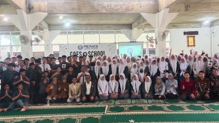 Suasana Peradi Goes to School (PGtS) seri ke 26 kembali digelar di SMA Semen Padang, Indarung, pada Rabu (27/8/2023).