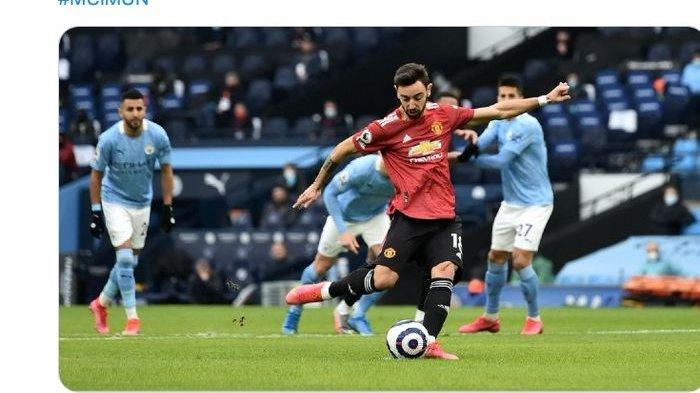Manchester United mencatat kemenangan penting pada lanjutan Liga Inggris musim 2020-2021 saat bersua Manchester City.