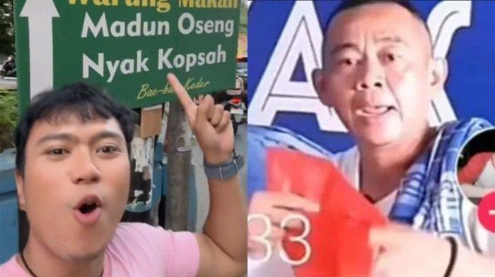 Inilah 4 kritikan Aa Juju (kiri) terkait riview jujur warung makan Nyak Kopsah yang bikin bang Madun (kanan) murka.