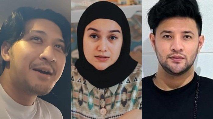 Aditya Zoni (kiri) mengungngkap kondisi Ammar Zoni (kanan) usai bebas dari penjara tidak tinggal dengan Irish Bella (tengah).