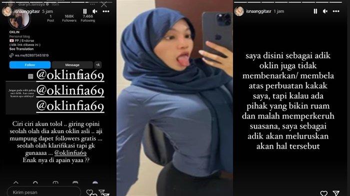 Adik Oklin Fia geram dengan akun palsu mengatasnamakan kakaknya.