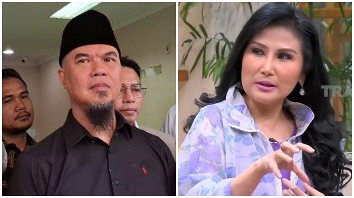 KEMARAHAN AHMAD DHANI - Ahmad Dhani saat mendatangi KPAI Rabu (9/7/2025) (kiri). Potret psikolog Lita Gading saat menjadi narasumber di salah satu siaran televisi swasta beberapa waktu lalu (kanan). Kini Ahmad Dhani laporkan Lita gading ke KPAI buntut dugaan bully putrinya, Safeea.