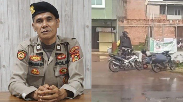 Aiptu Suwadi, anggota Samapta Polrestabes Palembang, memberikan klarifikasi terkait video yang beredar di TikTok yang memperlihatkan seorang pedagang ikan berlutut di hadapannya, Senin (27/1/2025).