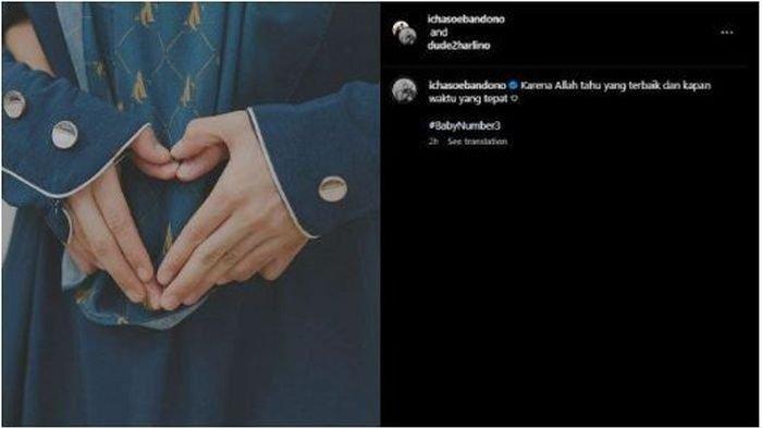 Postingan Alyssa Soebandono mengumumkan hamil anak ketiga di Instagram pribadinya.