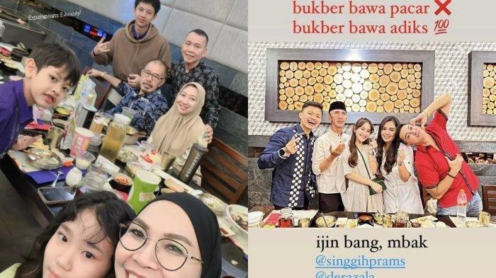 Ayu Ting Ting dan Lettu TNI Muhammad Fardhana buka bersama dengan keluarga dan teman-teman, termasuk Bthari Ayeisha.