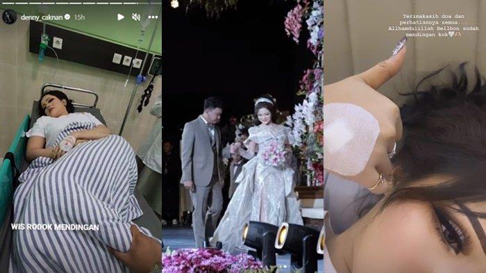 Bella Bonita dilarikan oleh Denny Caknan ke rumah sakit setelah melangsungkan acara ngunduh mantu (tengah).