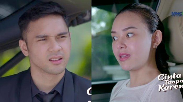 Baskara yang diperankan Achmad Megantara (kiri) dan Bianca yang diperankan Amanda Manopo (kanan) di sinetron Cinta Tanpa Karena malam ini.