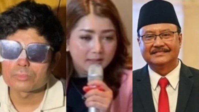 (Kiri) Agus Salim, (tengah) Pratiwi Noviyanthi dan (kanan) Saifullah Yusuf - Kemensos memberikan solusi untuk kasus donasi Agus dan Teh Novi