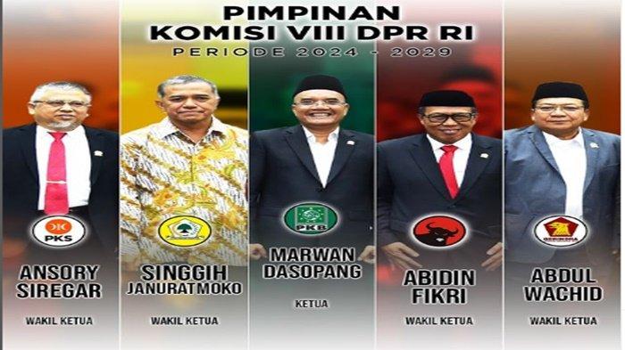 Daftar Pimpinan Komisi VIII DPR RI