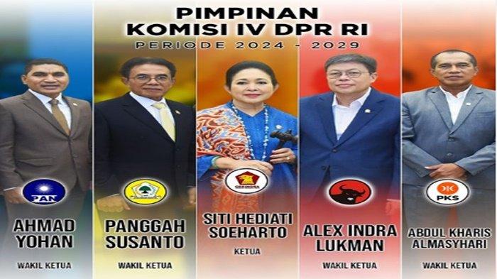 Daftar pimpinan Komisi IV DPR RI