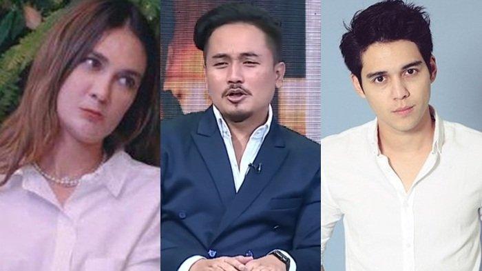 Denny Darko (tengah) beberkan kejadian dimarahi Luna Maya (kiri) imbas ramalan yang dianggap bermasalah, kekasih Maxime Bouttier (kanan) emosi.