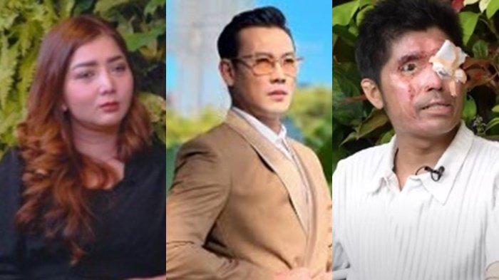 Teh Novi (kiri) Denny Sumargo (tengah) Teh Novi (kanan). Denny Sumargo Marah, Donatur Agus Salim Keguguran Imbas Laporan Farhat Abbas