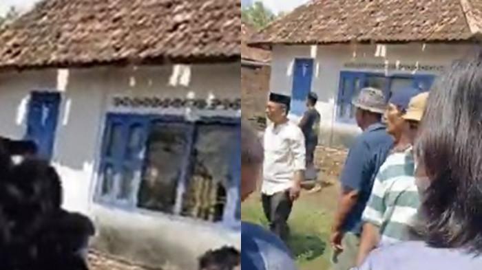 RUMAH PELAKU PEMBUNUHAN - Foto kolase Facebook Novi Tanjung. Detik-detik Rumah Pelaku Pembunuhan Bocah 6 Tahun di OKI Dikepung