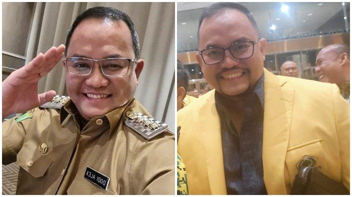 Dodi Reza Alex Noerdin sebelum dipenjara (kiri) dan setelah bebas penjara (kanan).