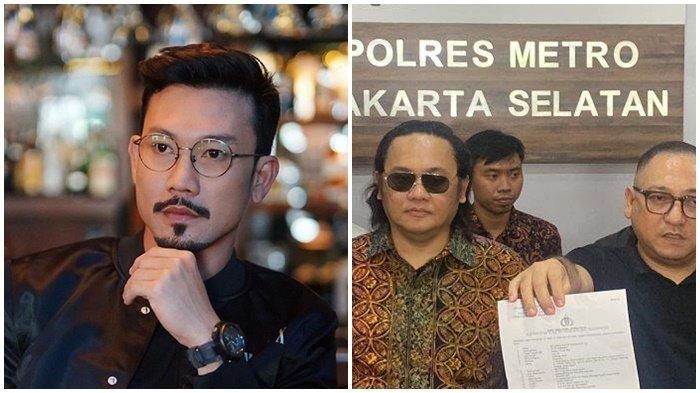 (kiri) Denny Sumargo (kanan) Farhat Abbas didampingi pengacaranya resmi laporkan youtuber Denny Sumargo di Polres Metro Jakarta Selatan.