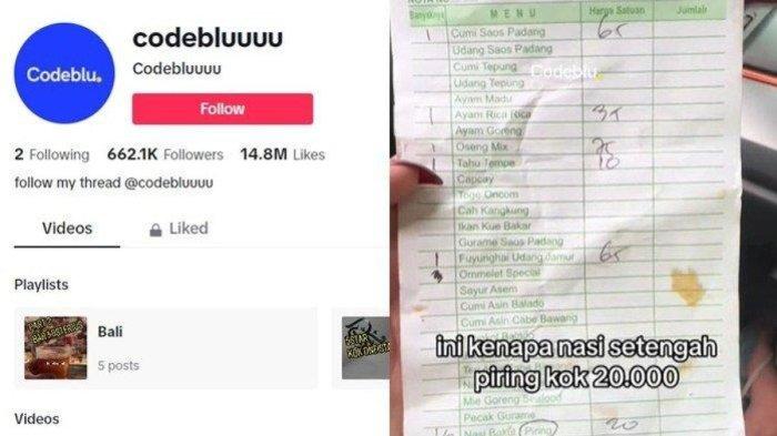 Food vlogger @codebluuuu turut mendatangi Warung Madun Oseng Nyak Kopsah.