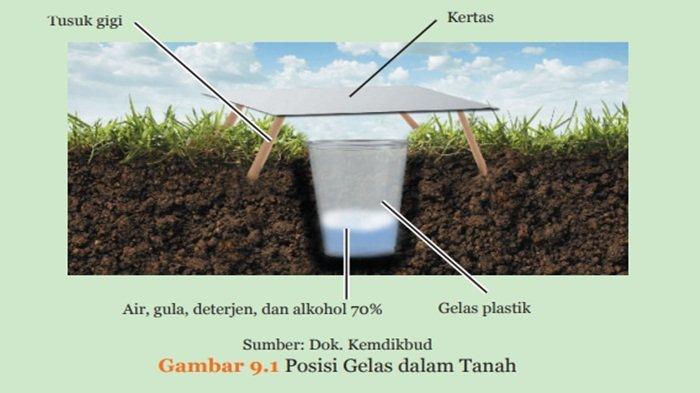 Gambar 9.1 Posisi Gelas dalam Tanah