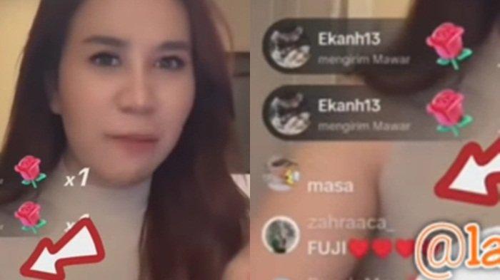 Gaya bicara Mayang (kiri) disorot saat serang fans Fuji yang mencecar di live TikTok.