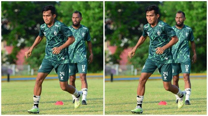 Gelandang tengah Ryan Wiradinata dan gelandang serang M Nur Iskandar menjalani latihan Sriwijaya FC jelang kompetisi Liga 2 2023.