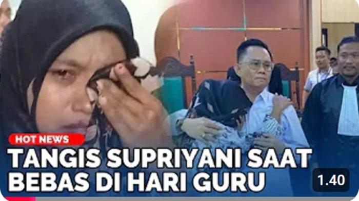 Guru Supriyani divonis bebas di hari guru dalam sidang di Pengadilan Negeri Andoolo, Konawe Selatan (Konsel), Sulawesi Tenggara, Senin (25/11/2024).