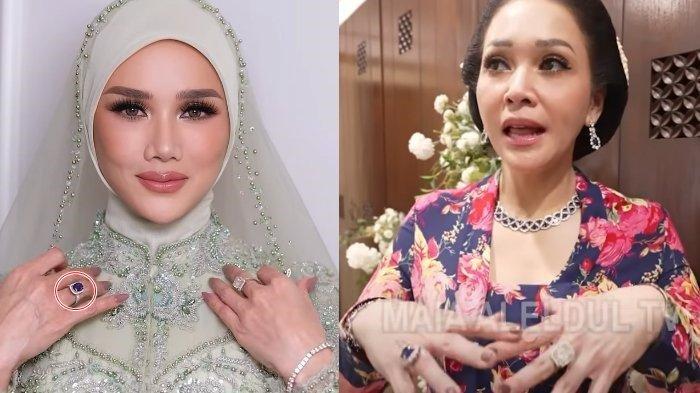 CINCIN BLUE SAPPHIRE MULAN DAN MAIA - Beda Cincin Blue Sapphire Maia Estianty dengan Mulan Jameela di Pernikahan Al Ghazali, Perhiasan Bunda Rp 10 miliar