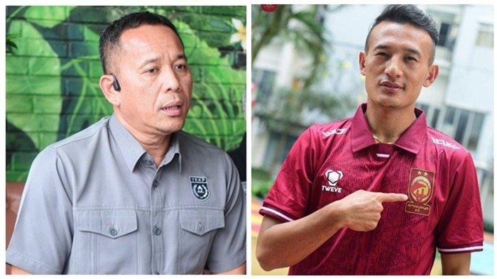 Dirtek Sriwijaya FC Indrayadi dan Striker Asing Asia Chencho Gyeltshen asal negara Bhutan.