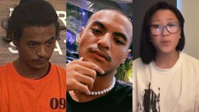 Inilah tampang Vadel Badjideh (tengah) pacar Lolly (kanan) usai bebas dari tahanan karena terlibat pengeroyokkan anggota TNI.