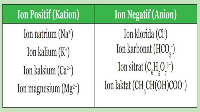 Ion-ion yang Terdapat dalam Minuman Penyegar