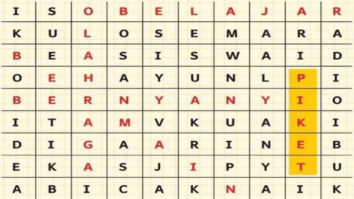 Jawaban Bahasa Indonesia kelas 3 SD halaman 37 semester 1 Kurikulum Merdeka, Cari Kata
