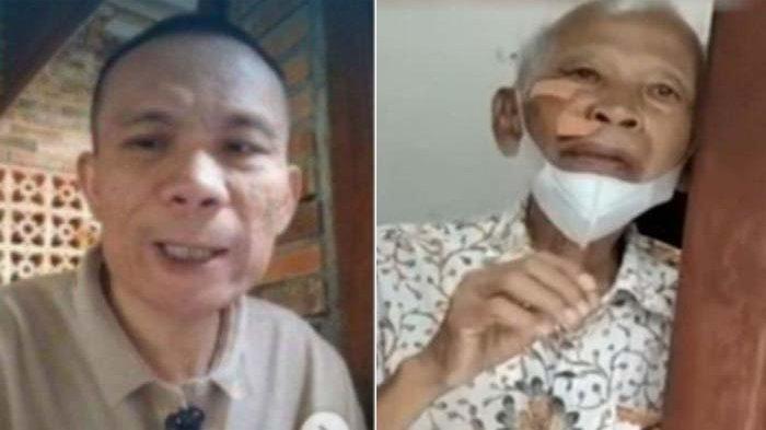 POLEMIK IJAZAH - Kolase Kasmudjo dosen akademik Joko Widodo (kanan) dan Rismon (kiri). Detik-detik Rismon Sianipar diusir saat mengunjungi kediaman dosen akademik Joko Widodo, Kasmudjo.