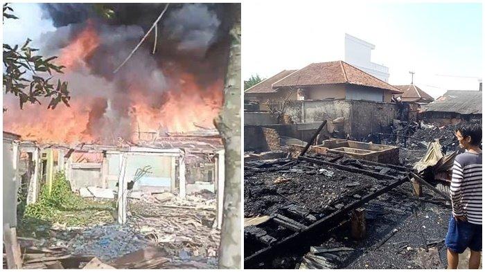 Kebakaran di Jalan Hamzah Kuncit RT 05 RW 01 Kelurahan Tuan Kentang Kecamatan Jakabaring, Palembang, ludes terbakar, Kamis (18/7/2024), sekitar pukul 09.30 WIB.