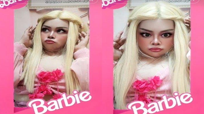 Penampilan Kekeyi dandan ala Barbie dihujat.
