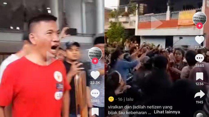 Kerumunan warga tampak memberikan sorakan kepada Dewi Perssik (TikTok)