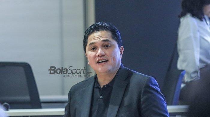 Ketua Umum PSSI, Erick Thohir, saat ditemui di Menara Danareksa, Gambir, Jakarta Pusat, Sabtu (24/6/2023) sore.