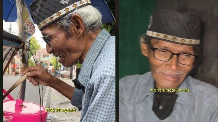 Kisah Kakek Paryono Penjual Es Dawet Gerobak Dorong Rp5 Ribuan, Rindu 4 Anaknya Tapi Semua Cuek