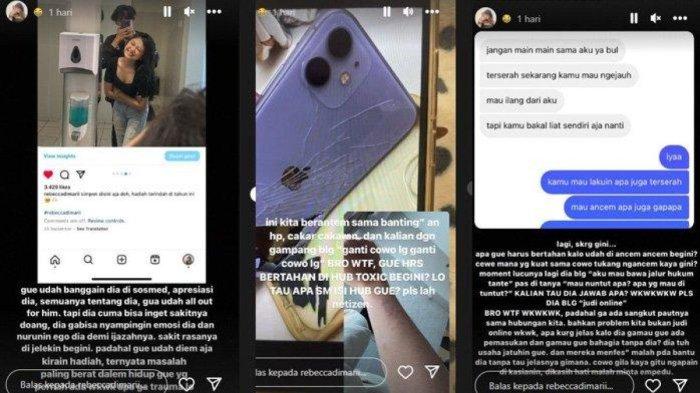 Bukti chat keributan Rebecca dan mantan kekasihnya