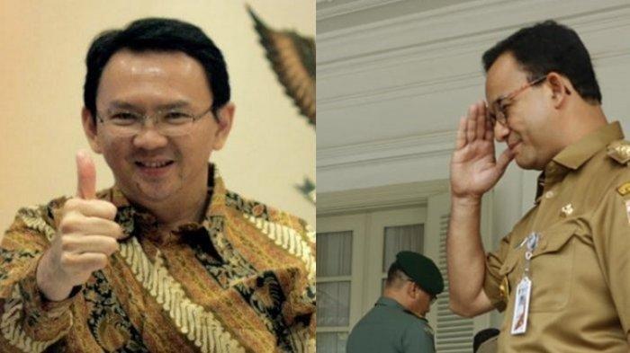 Kolase Ahok dan Anies Baswedan.