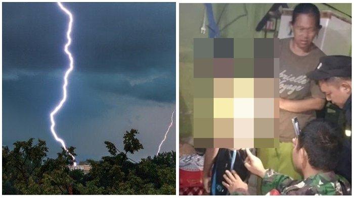 Kolase bocah disambar petir. Berikut tipsa hindari sambaran petir saat berada di luar ruangan.