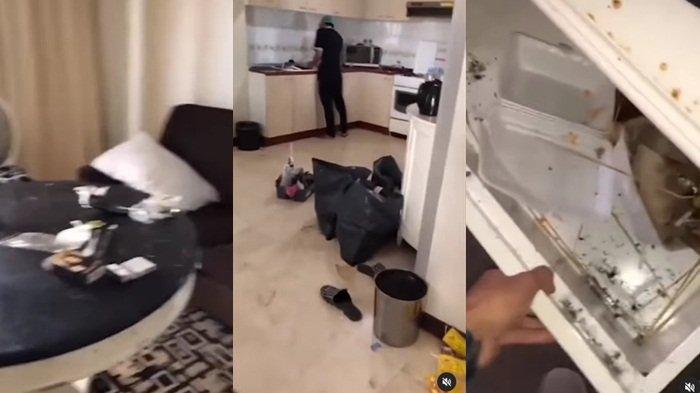 Kondis kamar hotel yang ditinggalkan dalam keadaan kotor dan jorok, pengunjung kena denda Rp20 juta.